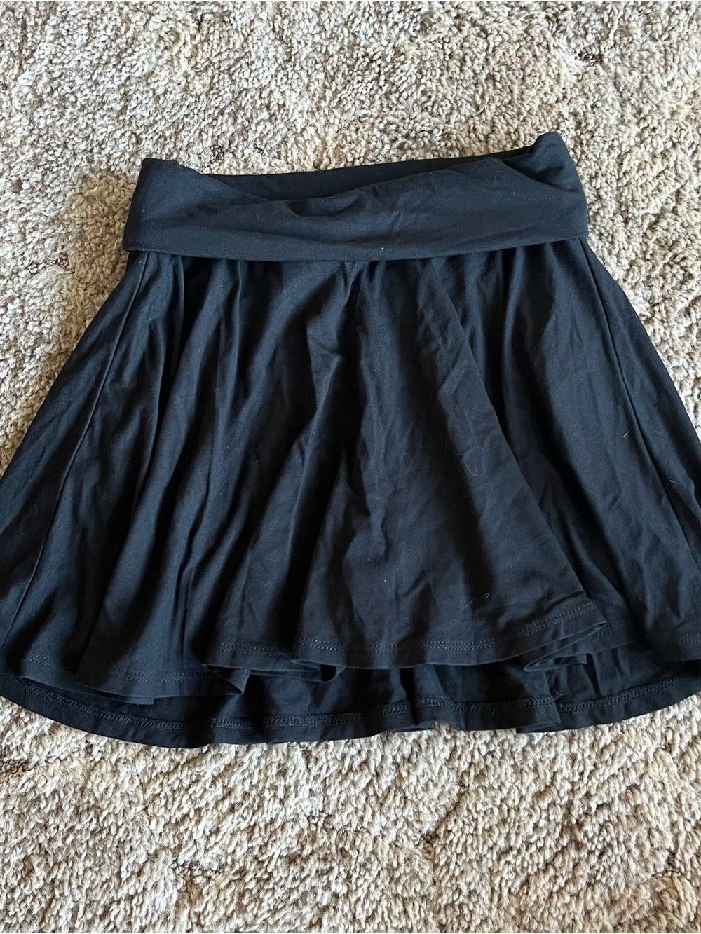 Wild Fable Black Skater skort with Fold-Over Waistband